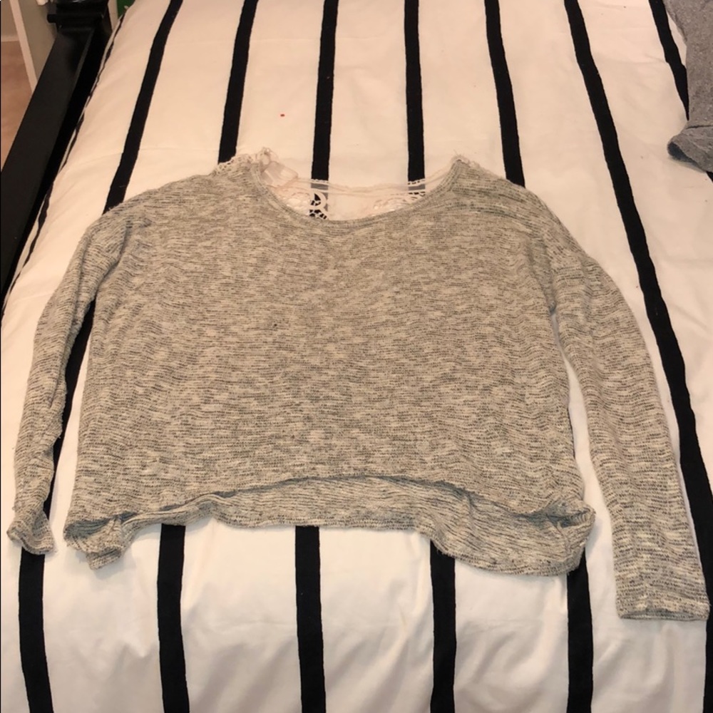 altrad state grey and white light sweater (small)